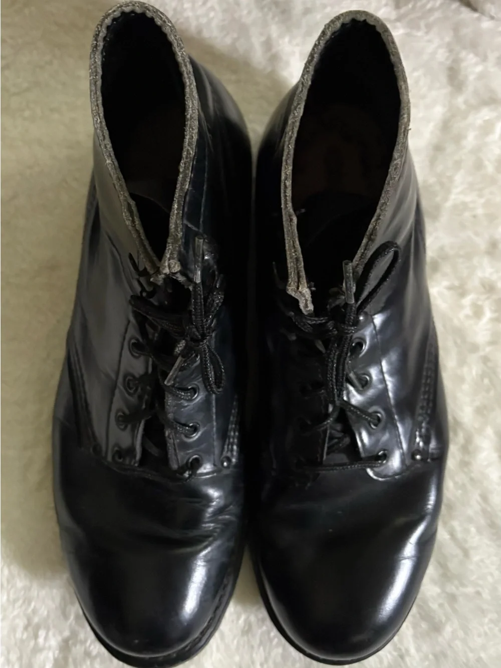 Vintage Carolina Brand Chukka 1000 Mile Style Black Leather Boots 10.5 USA Made